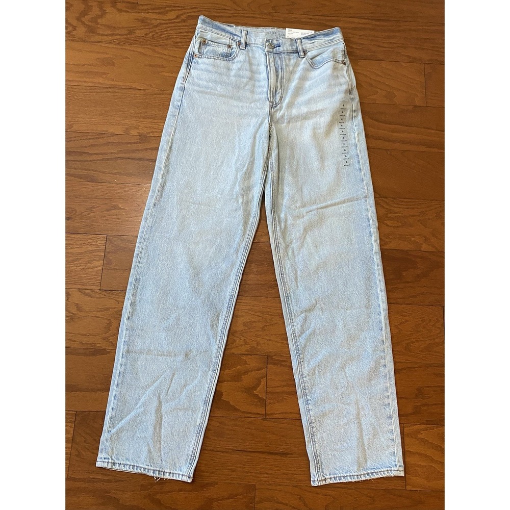 American Eagle Women 6 Highest‎ Rise Baggy Straight Light New! NWT $60